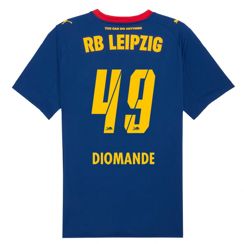 Danxen Men Yan Diomande #49 Navy Red Away Jersey 2025/26 T-Shirt