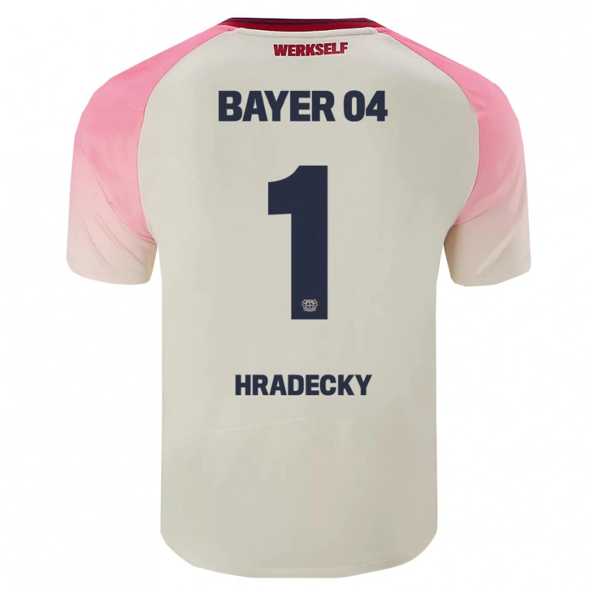 Danxen Men Lukas Hradecky #1 Pink Off White Away Jersey 2025/26 T-Shirt