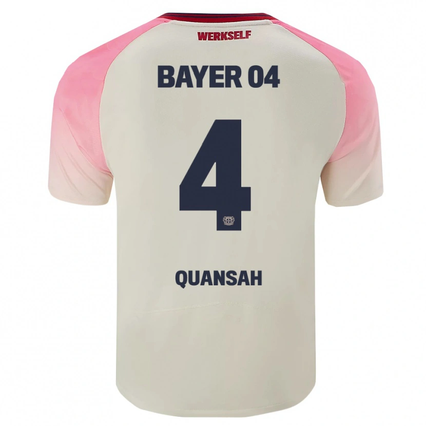 Danxen Men Jarell Quansah #4 Pink Off White Away Jersey 2025/26 T-Shirt