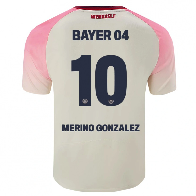 Danxen Men Estrella Merino Gonzalez #10 Pink Off White Away Jersey 2025/26 T-Shirt