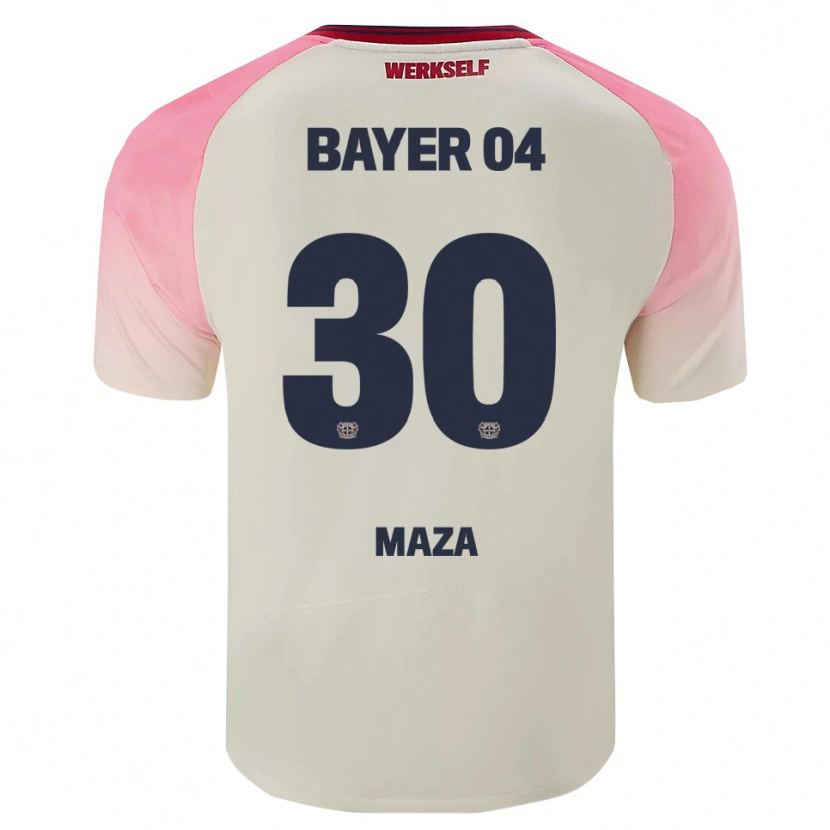 Danxen Men Ibrahim Maza #30 Pink Off White Away Jersey 2025/26 T-Shirt