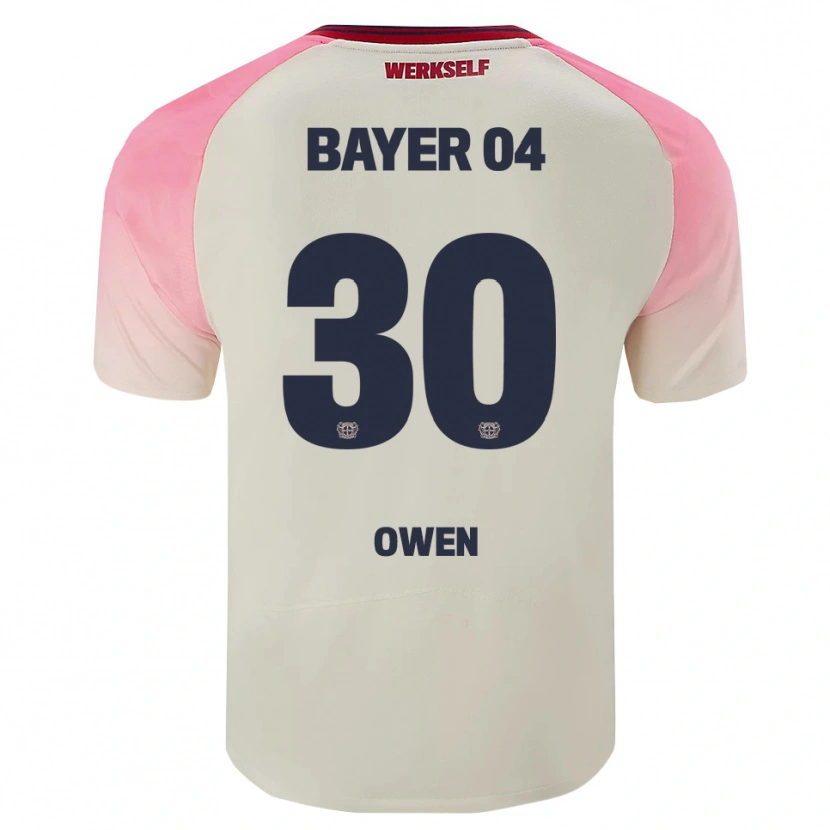 Danxen Men Emmanuel Chigozie Owen #30 Pink Off White Away Jersey 2025/26 T-Shirt