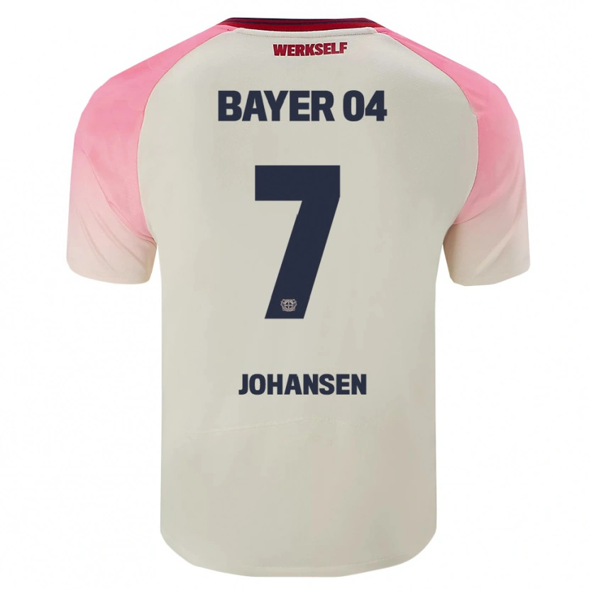Danxen Men Cecilie Johansen #7 Pink Off White Away Jersey 2025/26 T-Shirt