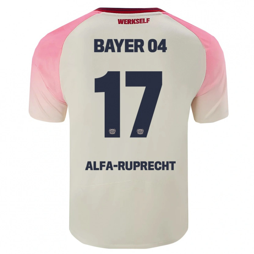 Danxen Men Farid Alfa-Ruprecht #17 Pink Off White Away Jersey 2025/26 T-Shirt