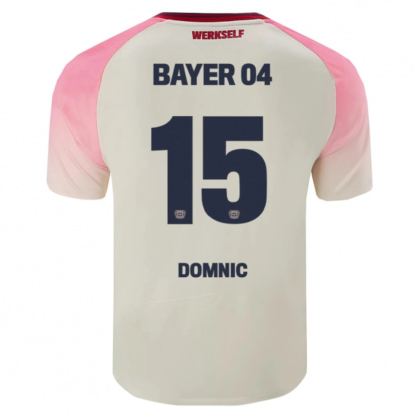 Danxen Men Nebe-Sirak Domnic #15 Pink Off White Away Jersey 2025/26 T-Shirt
