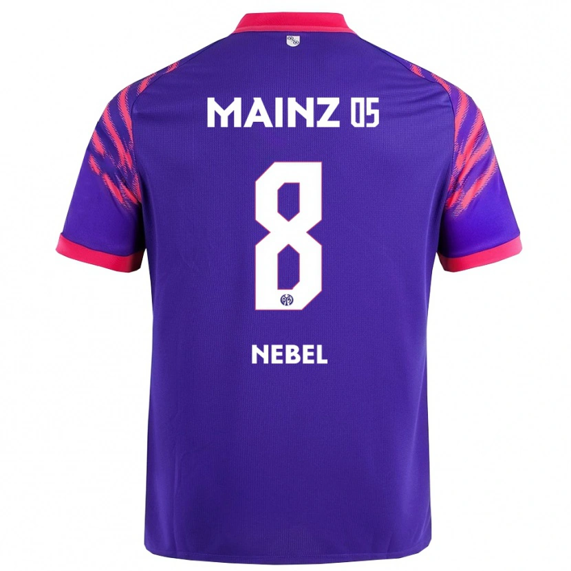 Danxen Men Paul Nebel #8 Navy Pink Away Jersey 2025/26 T-Shirt