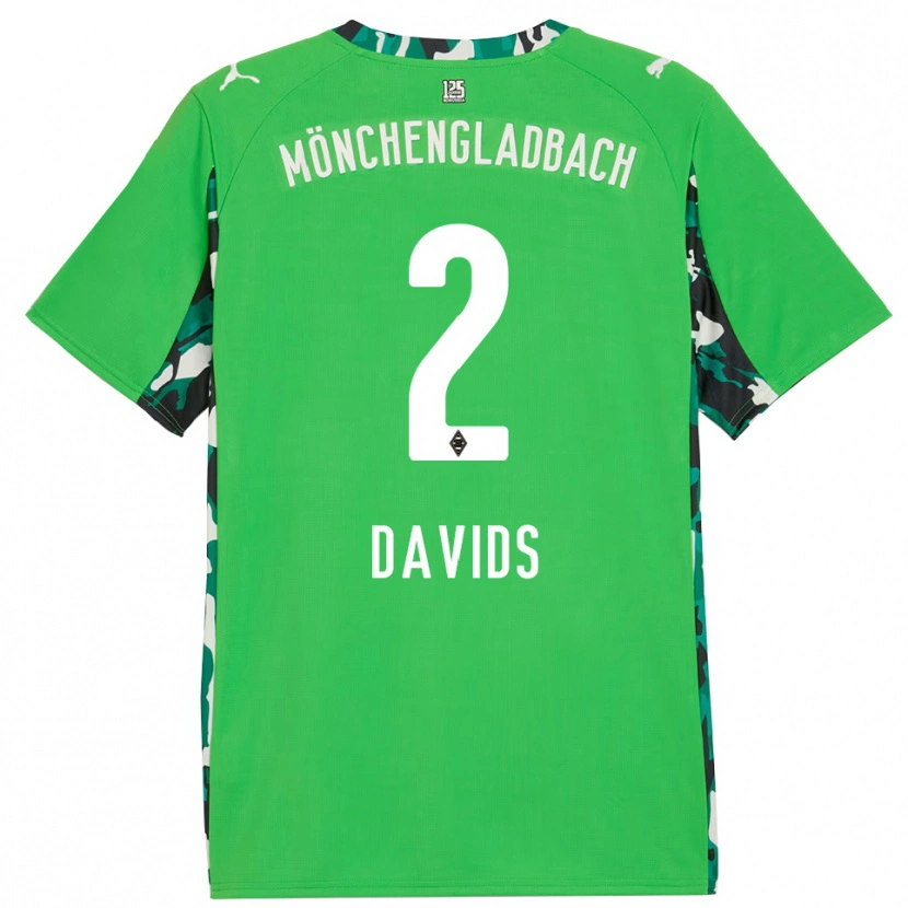 Danxen Men Leander Davids #2 Green Black Away Jersey 2025/26 T-Shirt