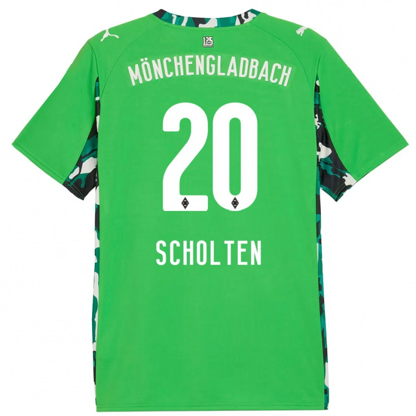 Danxen Men Kiki Scholten #20 Green Black Away Jersey 2025/26 T-Shirt