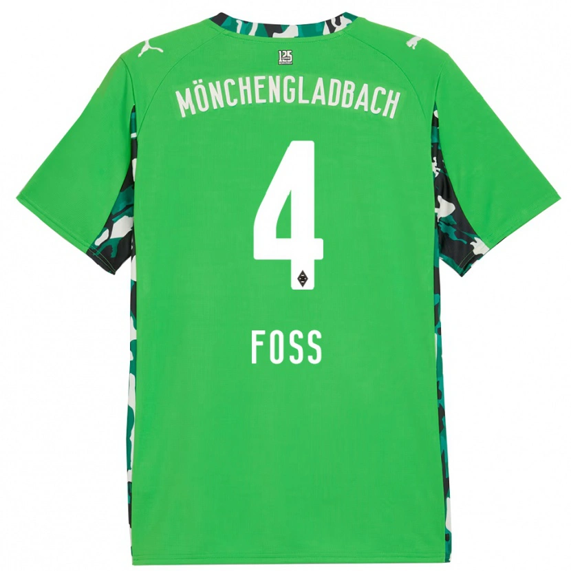 Danxen Men Jonathan Foss #4 Green Black Away Jersey 2025/26 T-Shirt