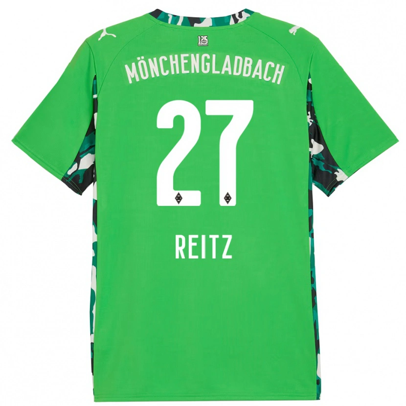 Danxen Men Rocco Reitz #27 Green Black Away Jersey 2025/26 T-Shirt