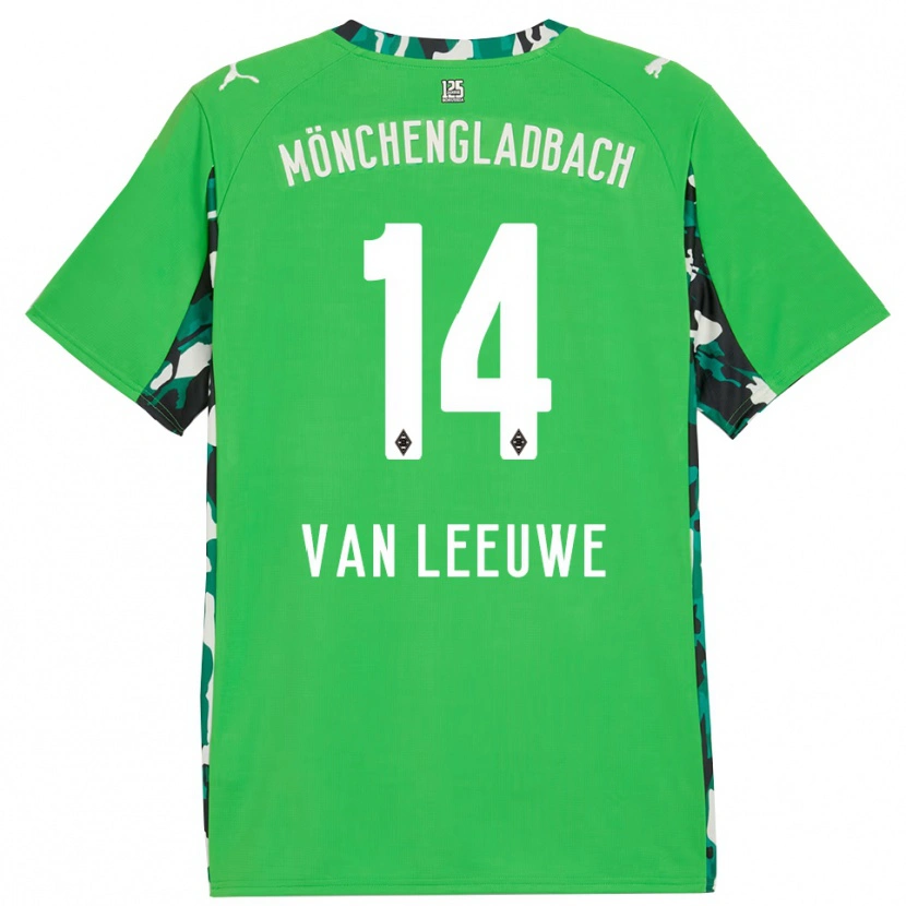 Danxen Men Kyra Van Leeuwe #14 Green Black Away Jersey 2025/26 T-Shirt