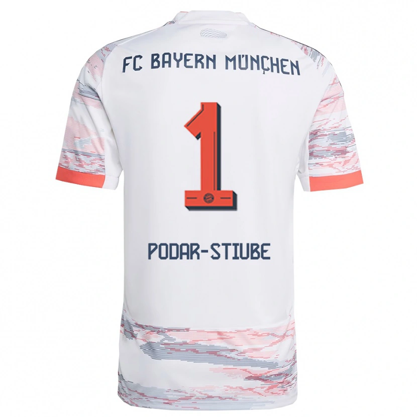 Danxen Men David Podar-Stiube #1 White Gray Away Jersey 2025/26 T-Shirt