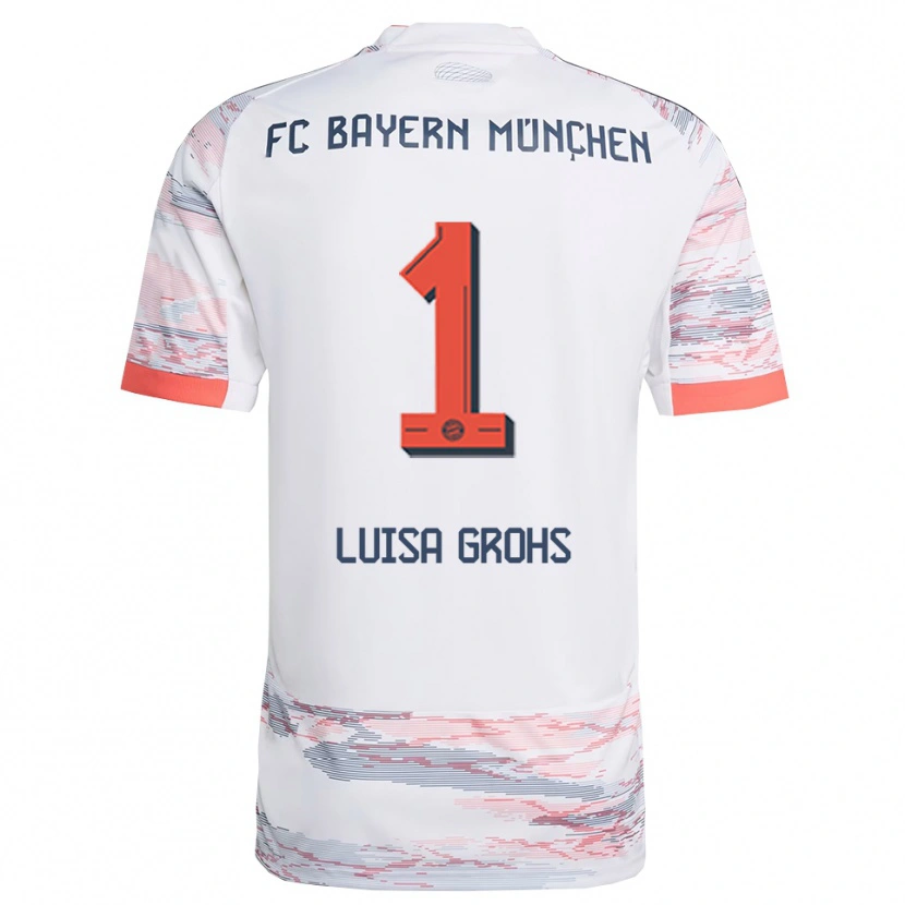 Danxen Men Maria Luisa Grohs #1 White Gray Away Jersey 2025/26 T-Shirt