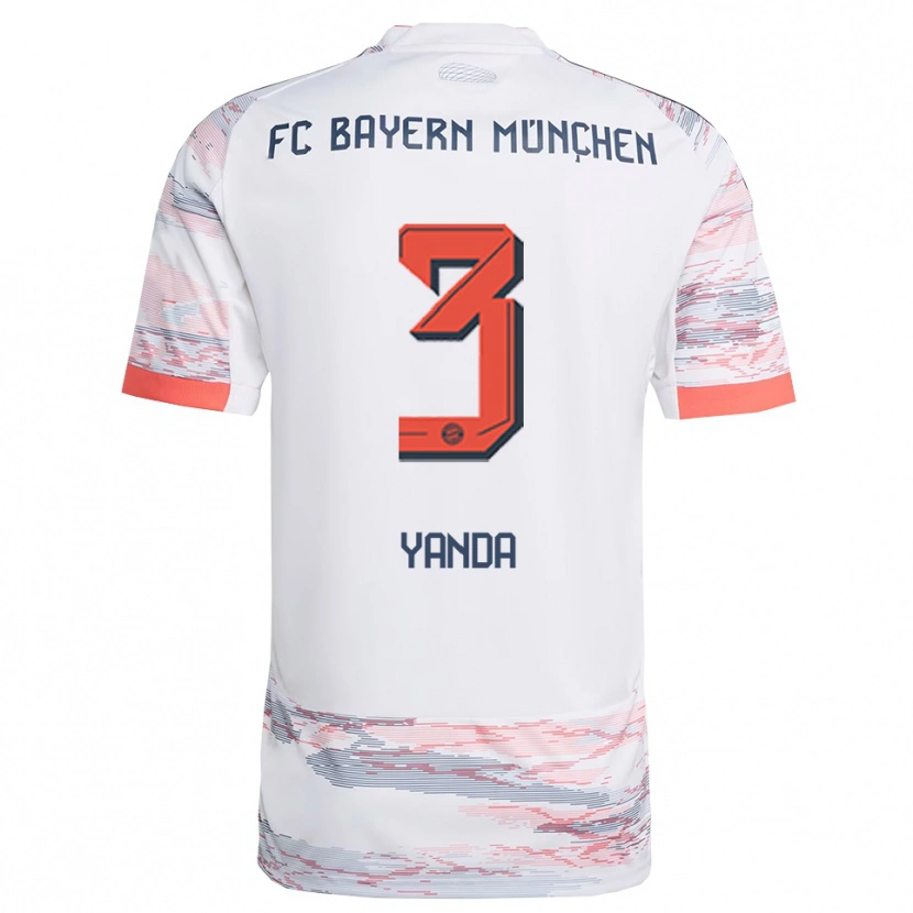 Danxen Men Julien Yanda #3 White Gray Away Jersey 2025/26 T-Shirt