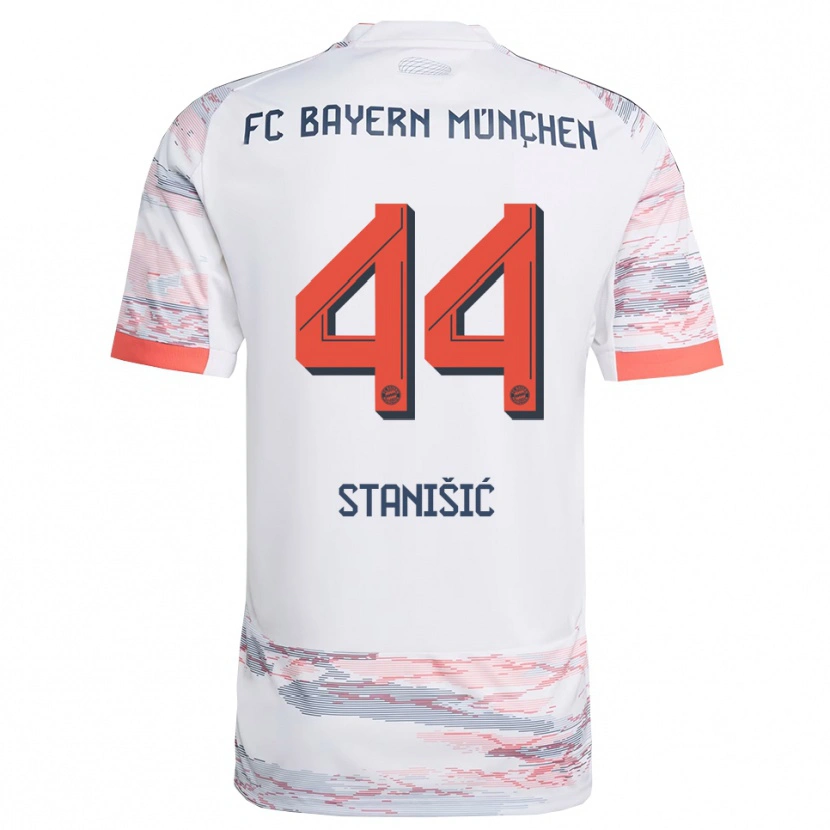 Danxen Men Josip Stanisic #44 White Gray Away Jersey 2025/26 T-Shirt