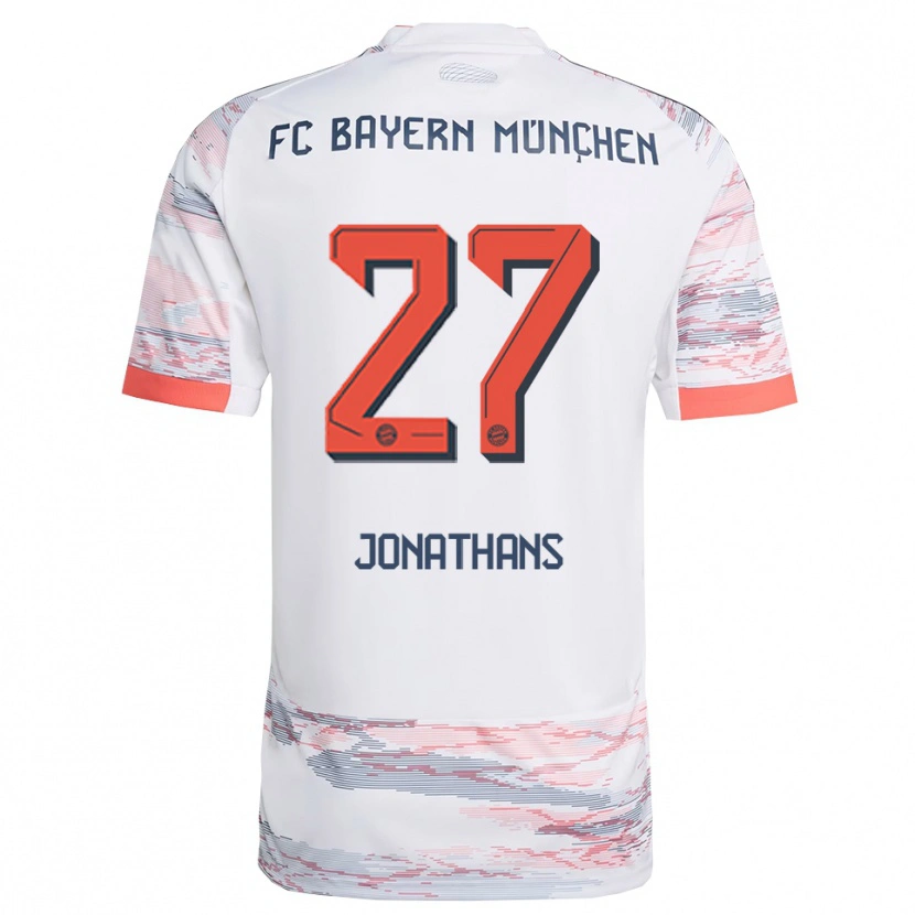 Danxen Men David Jonathans #27 White Gray Away Jersey 2025/26 T-Shirt