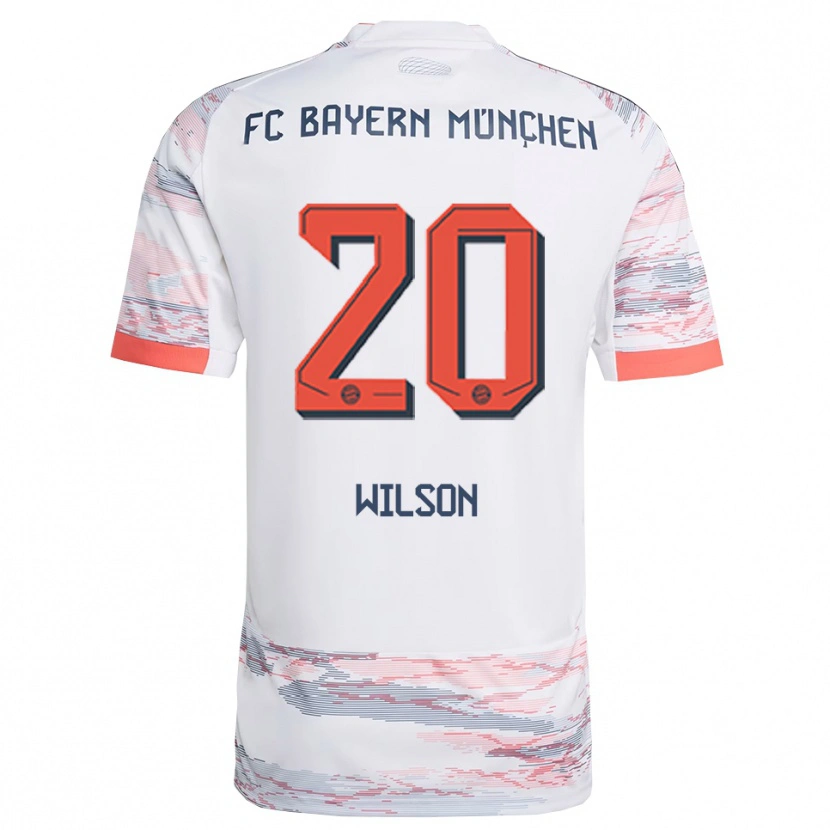 Danxen Men Oluwaseyi Wilson #20 White Gray Away Jersey 2025/26 T-Shirt
