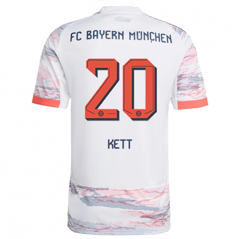 Danxen Men Franziska Kett #20 White Gray Away Jersey 2025/26 T-Shirt
