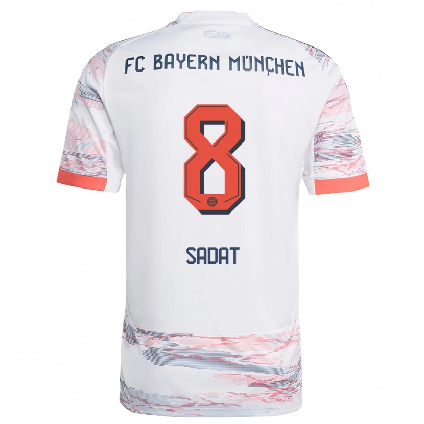 Danxen Men Mudaser Sadat #8 White Gray Away Jersey 2025/26 T-Shirt