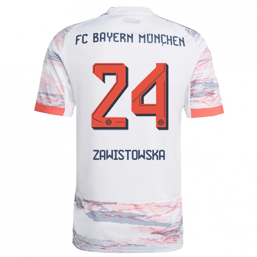 Danxen Men Weronika Zawistowska #24 White Gray Away Jersey 2025/26 T-Shirt