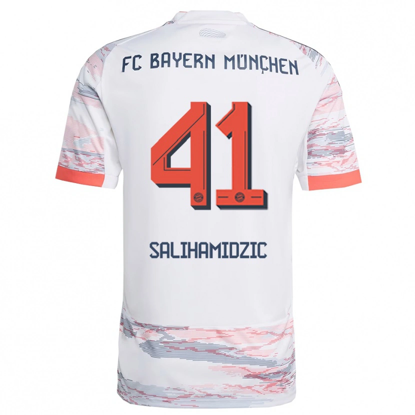 Danxen Men Nick Salihamidzic #41 White Gray Away Jersey 2025/26 T-Shirt