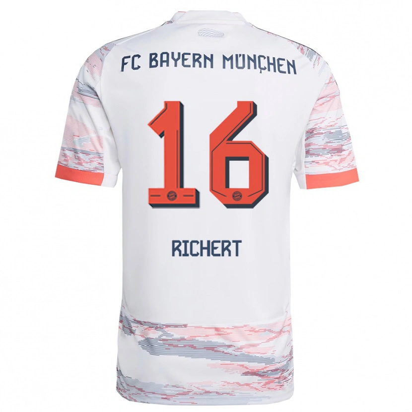 Danxen Men Leonhard Richert #16 White Gray Away Jersey 2025/26 T-Shirt