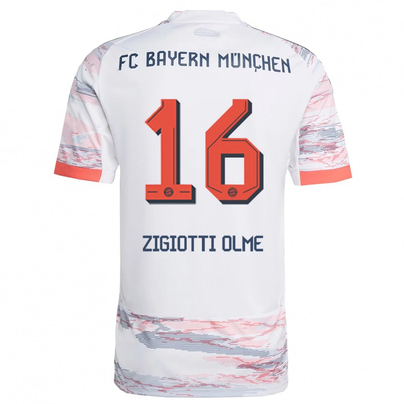 Danxen Men Julia Zigiotti Olme #16 White Gray Away Jersey 2025/26 T-Shirt