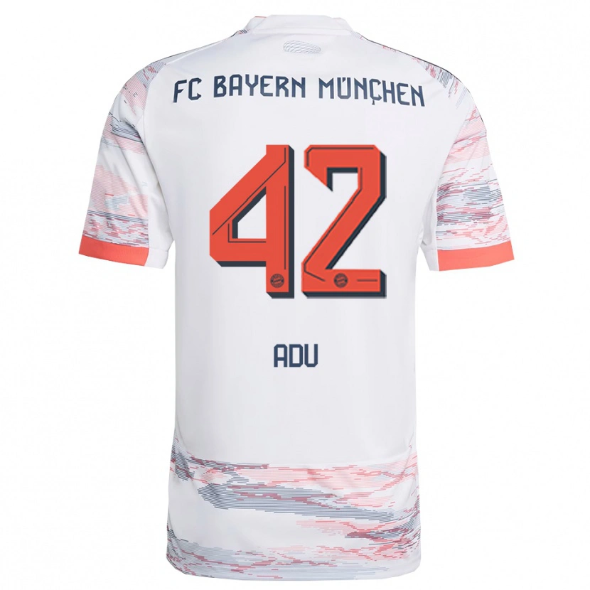 Danxen Men Gibson Adu #42 White Gray Away Jersey 2025/26 T-Shirt