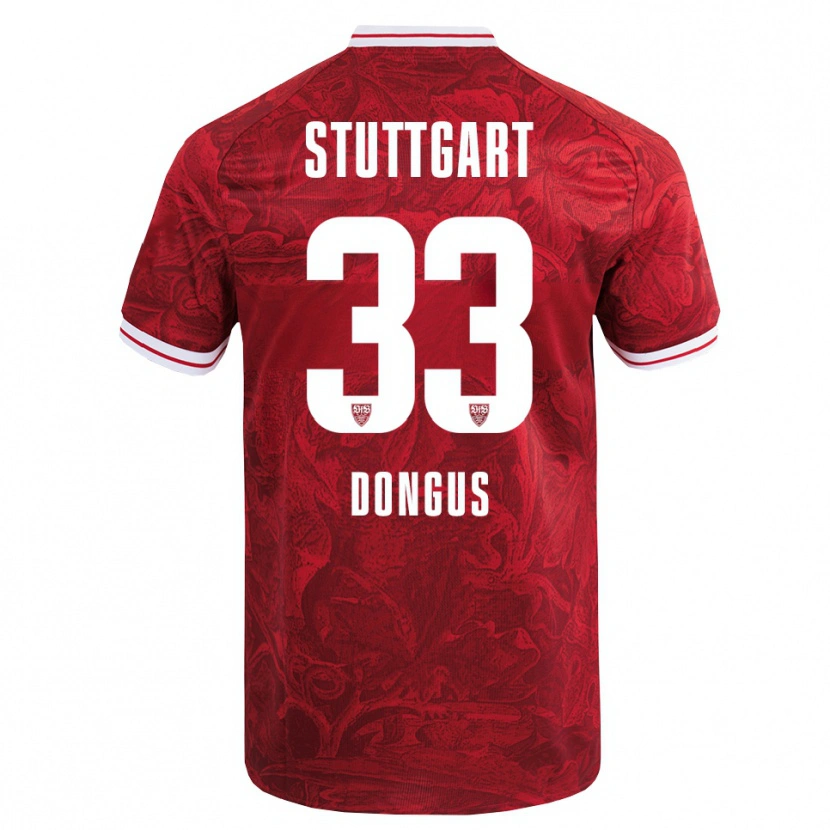 Danxen Men Fabienne Dongus #33 Red Black Away Jersey 2025/26 T-Shirt