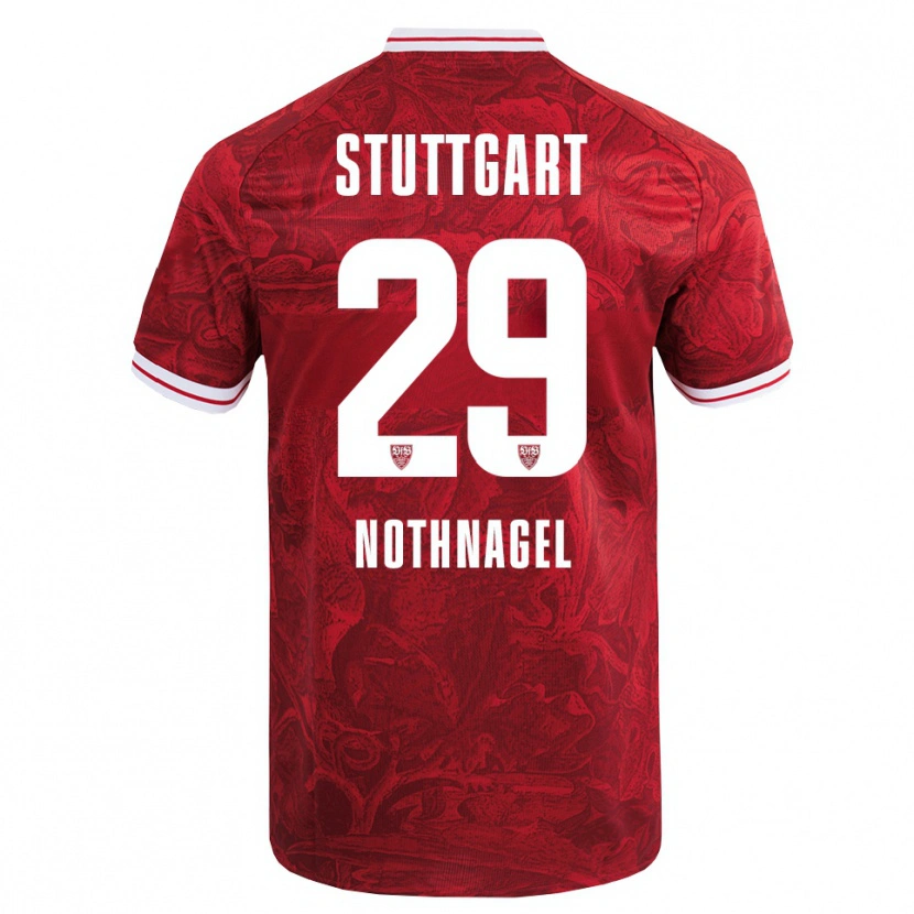 Danxen Men Dominik Nothnagel #29 Red Black Away Jersey 2025/26 T-Shirt