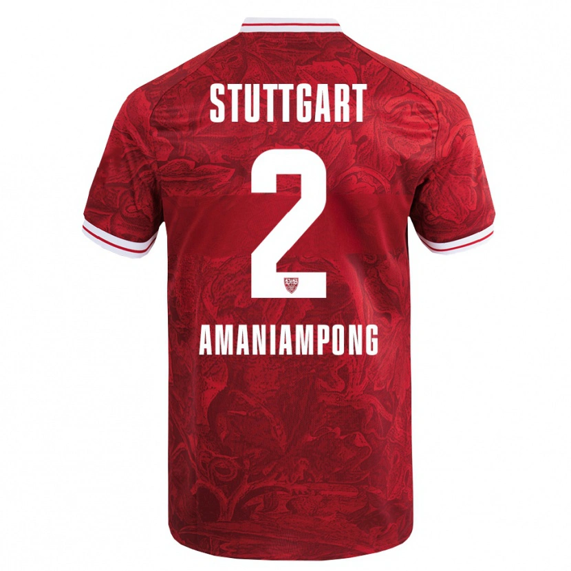 Danxen Men Kaden Amaniampong #2 Red Black Away Jersey 2025/26 T-Shirt