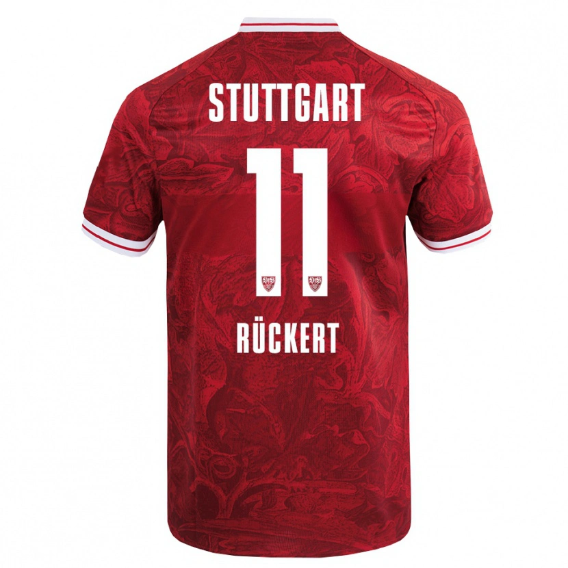 Danxen Men Rosa Rückert #11 Red Black Away Jersey 2025/26 T-Shirt