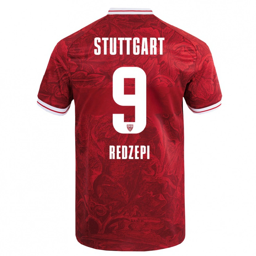 Danxen Men Enis Redzepi #9 Red Black Away Jersey 2025/26 T-Shirt