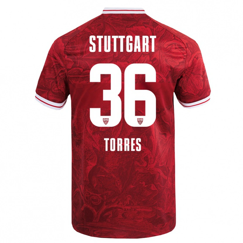 Danxen Men Yohann Torres #36 Red Black Away Jersey 2025/26 T-Shirt