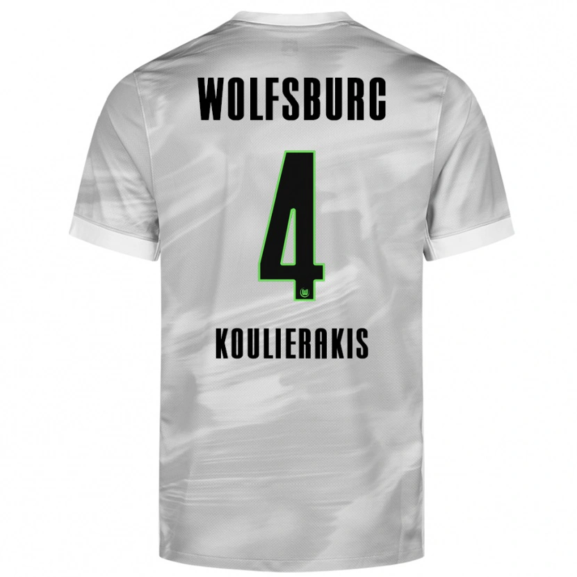 Danxen Men Konstantinos Koulierakis #4 Gray White Away Jersey 2025/26 T-Shirt