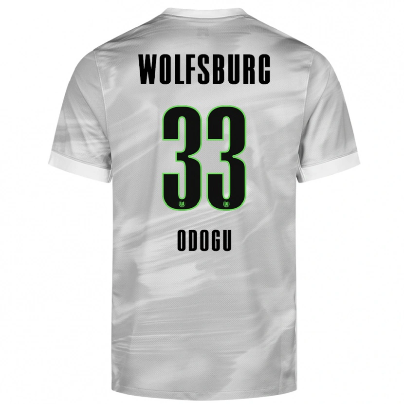 Danxen Men David Odogu #33 Gray White Away Jersey 2025/26 T-Shirt