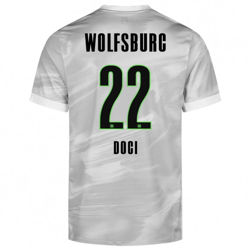 Danxen Men Adrian Doci #22 Gray White Away Jersey 2025/26 T-Shirt