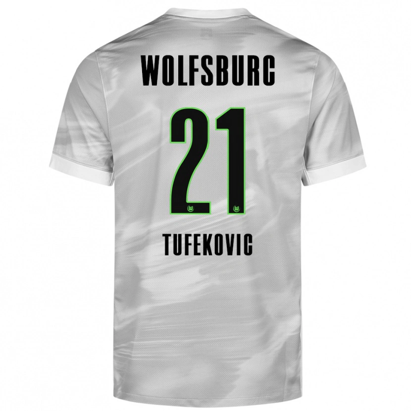 Danxen Men Martina Tufekovic #21 Gray White Away Jersey 2025/26 T-Shirt