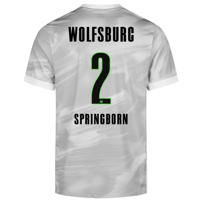 Danxen Men Noah Springborn #2 Gray White Away Jersey 2025/26 T-Shirt