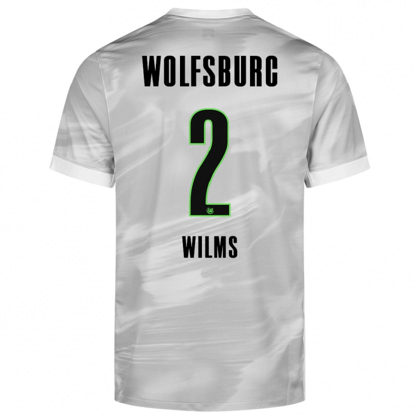 Danxen Men Lynn Wilms #2 Gray White Away Jersey 2025/26 T-Shirt