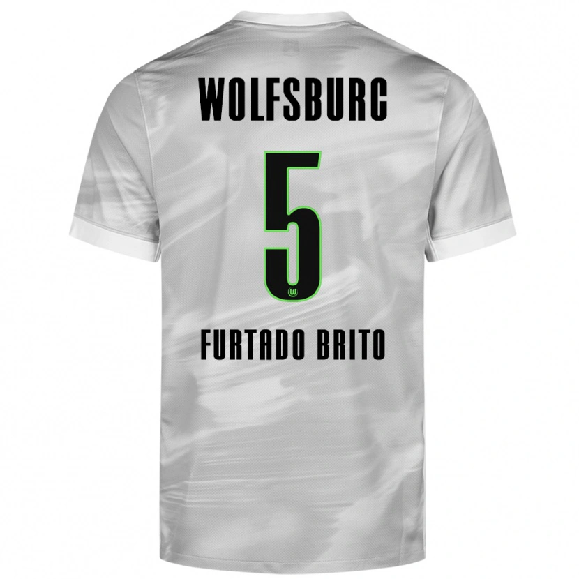 Danxen Men Dinaylo Furtado Brito #5 Gray White Away Jersey 2025/26 T-Shirt