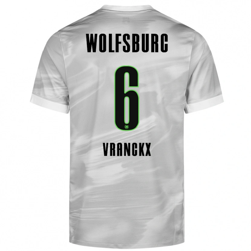 Danxen Men Aster Vranckx #6 Gray White Away Jersey 2025/26 T-Shirt