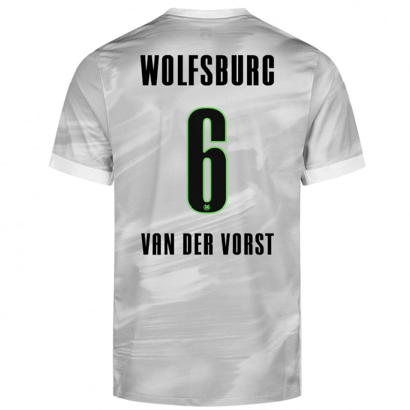 Danxen Men Fynn Van Der Vorst #6 Gray White Away Jersey 2025/26 T-Shirt