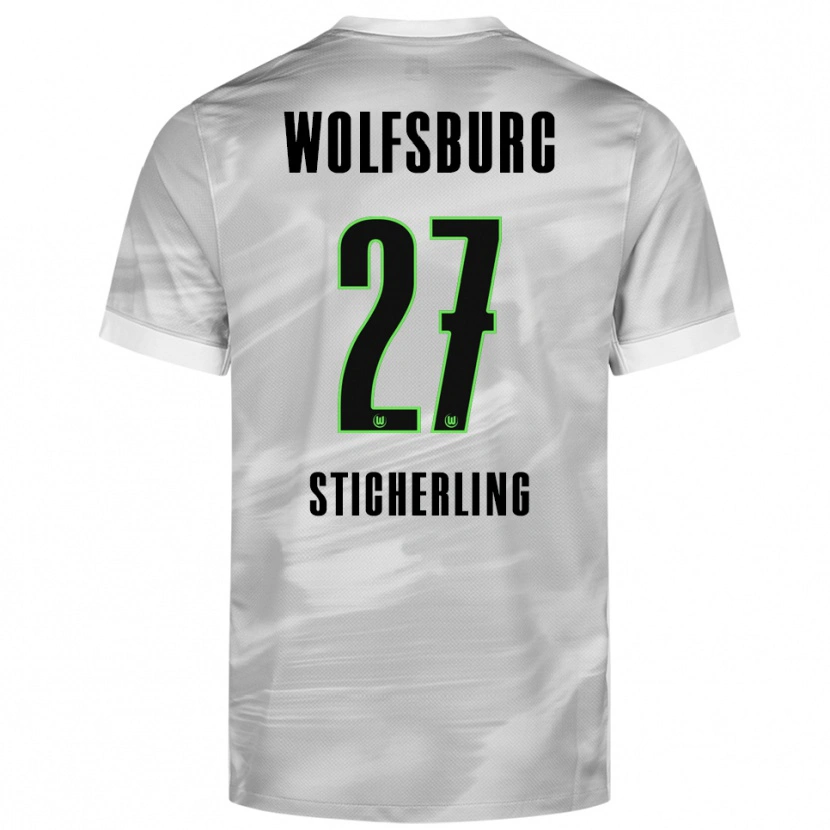 Danxen Men Carl-Anton Sticherling #27 Gray White Away Jersey 2025/26 T-Shirt