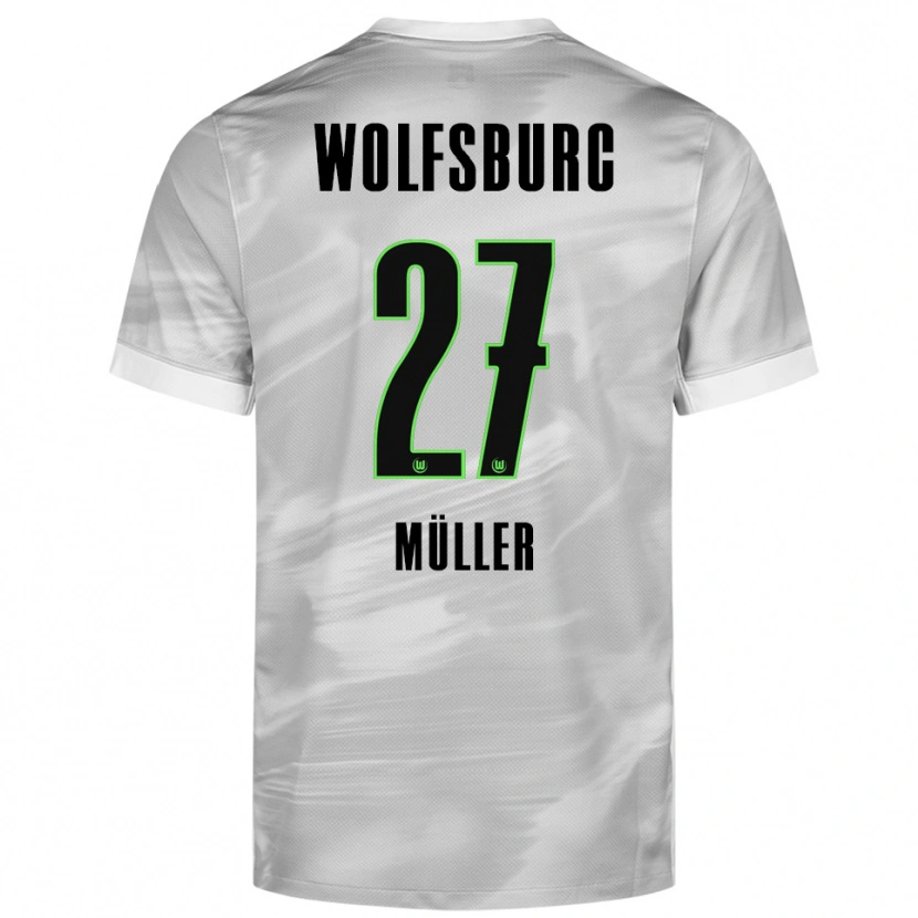Danxen Men Fabio Müller #27 Gray White Away Jersey 2025/26 T-Shirt