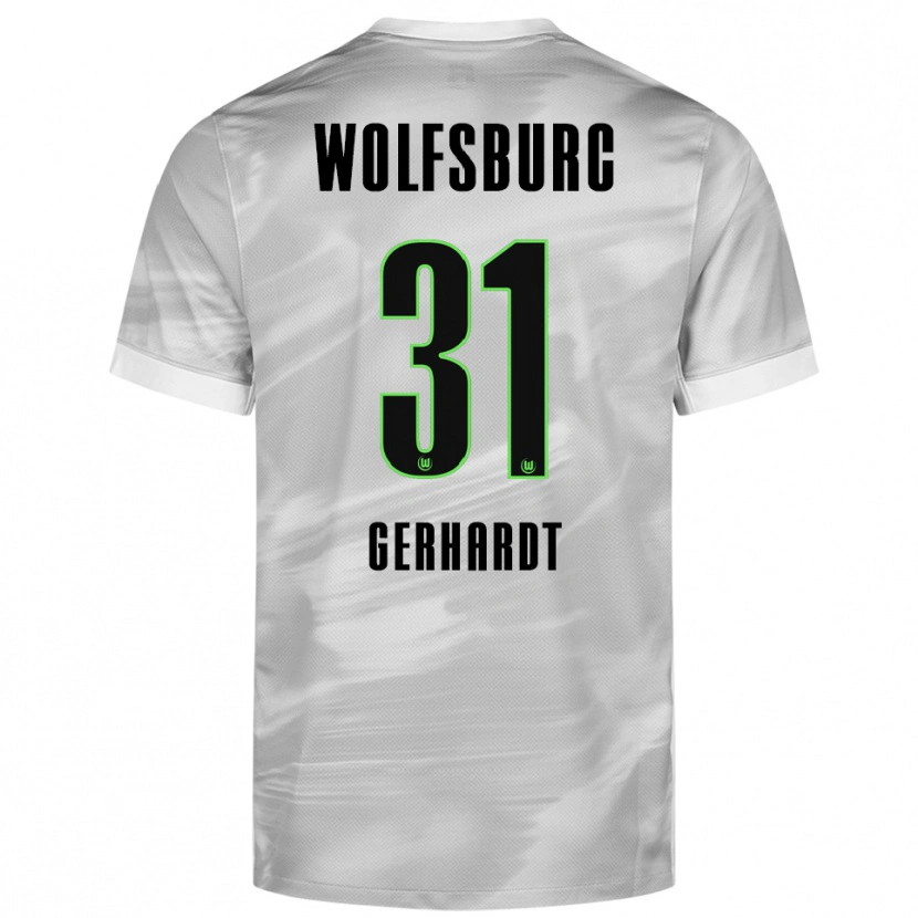 Danxen Men Yannick Gerhardt #31 Gray White Away Jersey 2025/26 T-Shirt