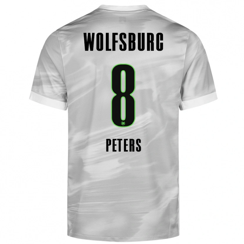Danxen Men Bent Peters #8 Gray White Away Jersey 2025/26 T-Shirt