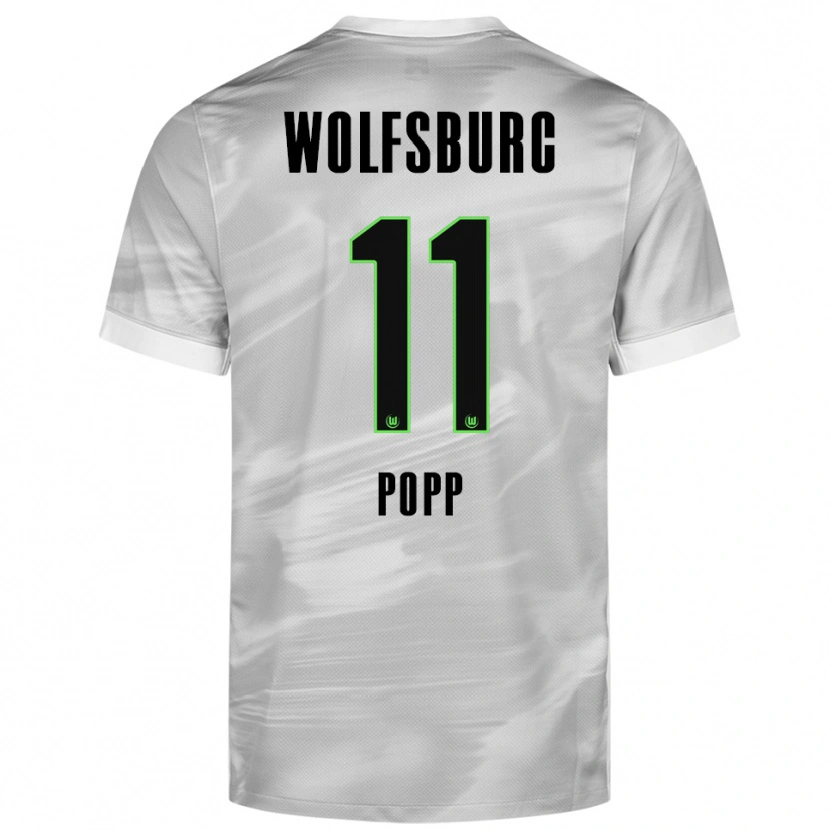 Danxen Men Alexandra Popp #11 Gray White Away Jersey 2025/26 T-Shirt