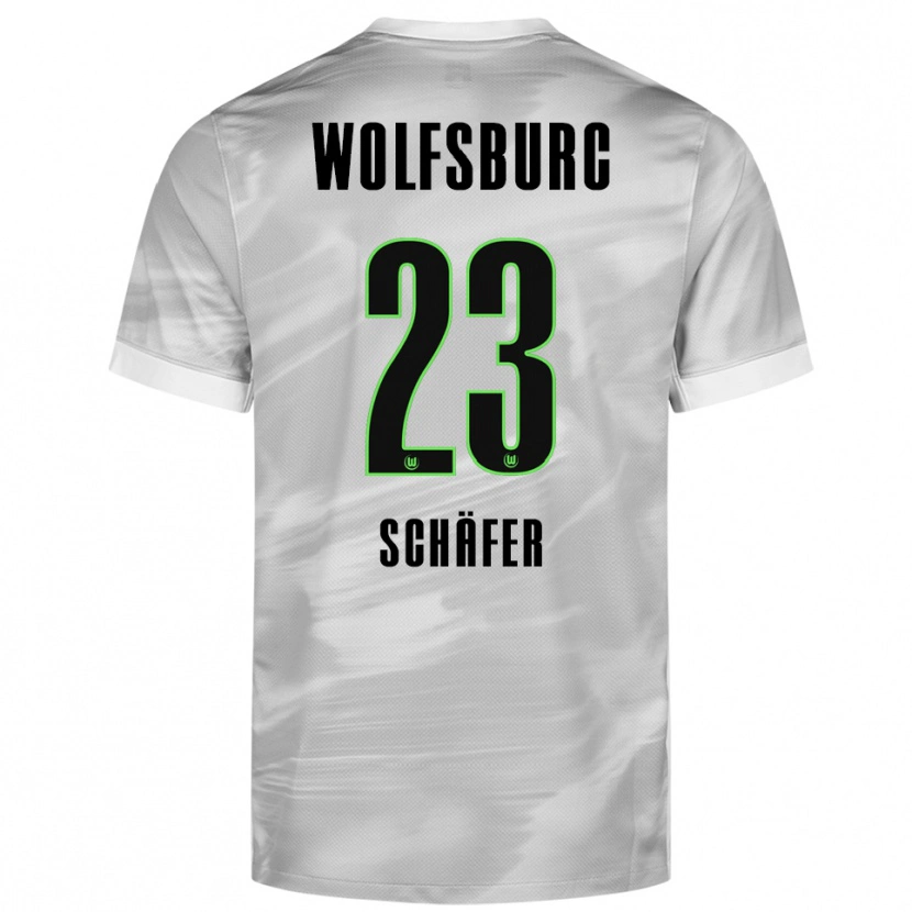 Danxen Men Elia Schäfer #23 Gray White Away Jersey 2025/26 T-Shirt