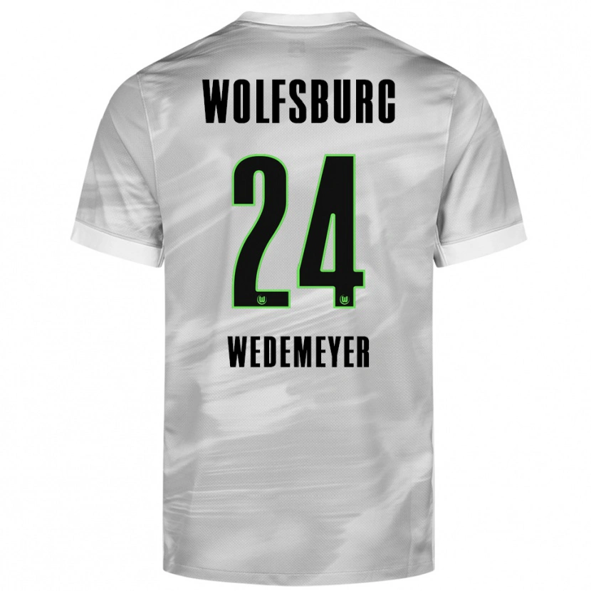 Danxen Men Joelle Wedemeyer #24 Gray White Away Jersey 2025/26 T-Shirt